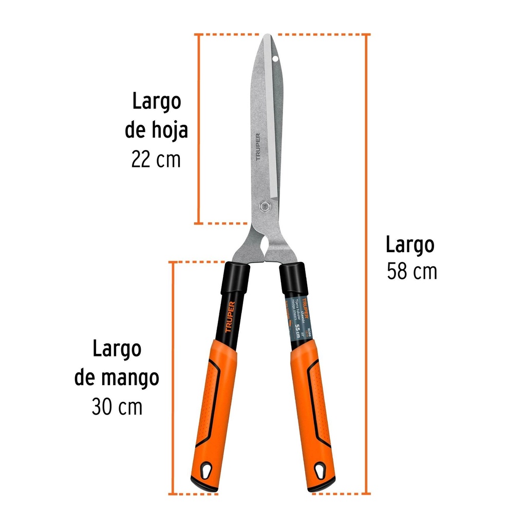 Tijera para poda 55 cm Classic mangos tubulares, Truper