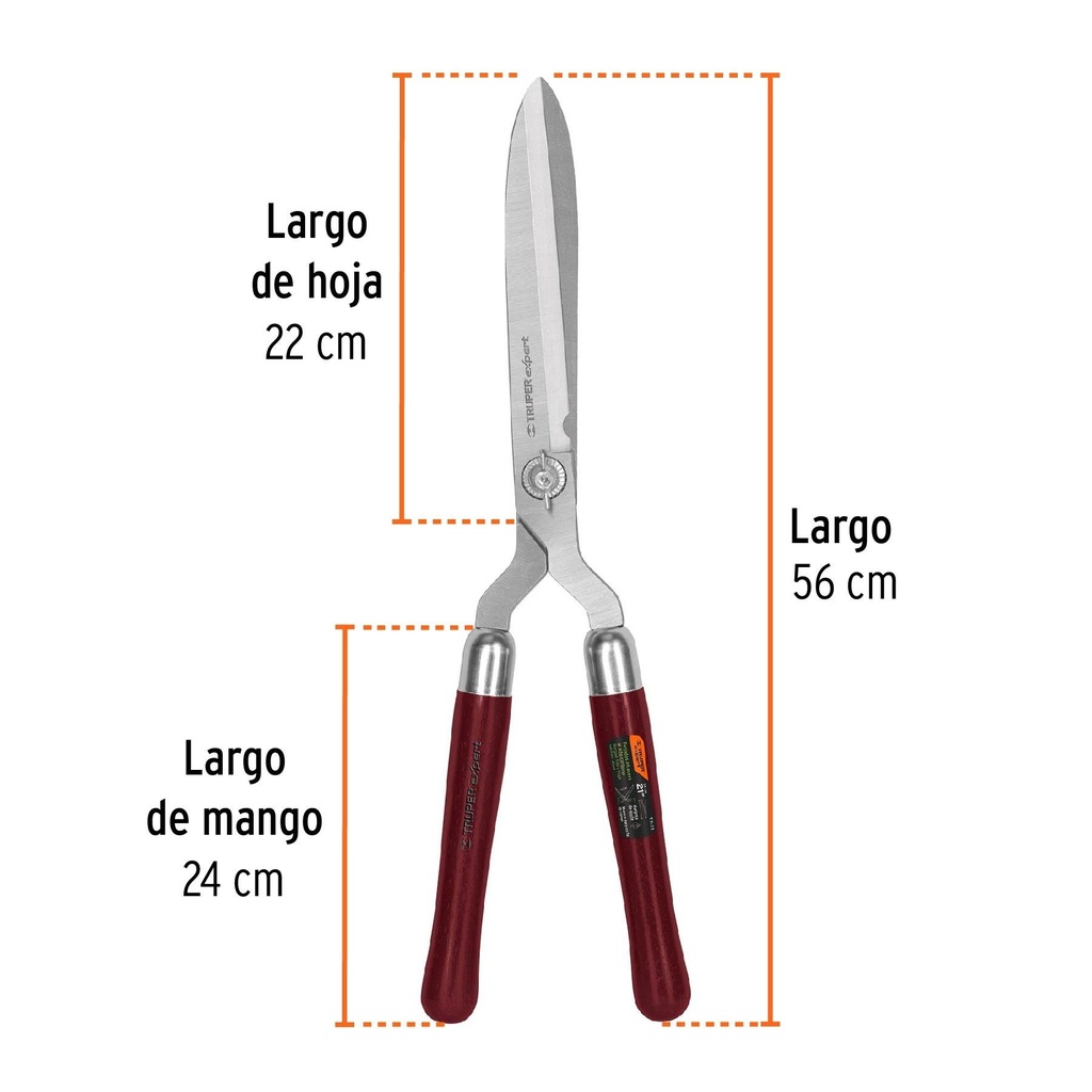 Tijera para poda 56 cm forjada mangos de madera, Expert