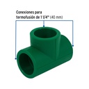 Tee sencilla de PPR 1-1/4', Foset