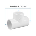 Tee sencilla de PVC 1', Foset