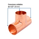 Tee sencilla de cobre 1-1/2', Foset