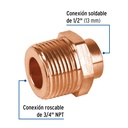 Conector reducido macho 3/4 x 1/2', Foset