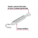 Tensor zinc 1/4' gancho-argolla, Fiero