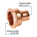 Conector reducido hembra 1/2 x 3/4', Foset