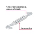 Tensor zinc 3/8' gancho-gancho, Fiero