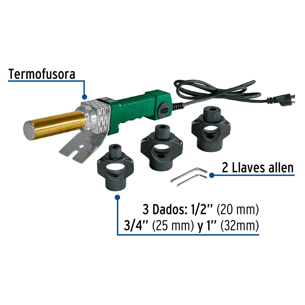 Termofusora de 800 W para PPR, Foset