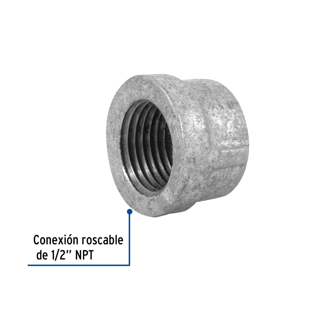 Tapón hembra 1/2' de acero galvanizado, Foset