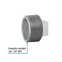 Tapón macho 1-1/4' de acero galvanizado, Foset