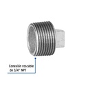 Tapón macho 3/4' de acero galvanizado, Foset