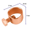 Conector para varilla a tierra, Volteck