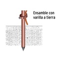 Conector para varilla a tierra, Volteck