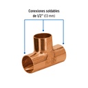 Tee de cobre sencilla de 1/2', Foset Basic