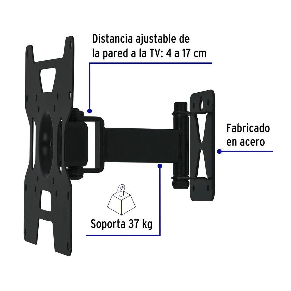 Soporte para pantallas 23' a 37' mov. angular y articulado