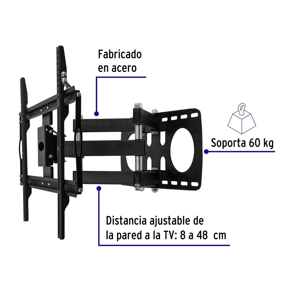 Soporte para pantallas 26' a 65' mov. angular y articulado