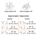 Sierra de inglete 12' de 2000 W telescópica compuesta