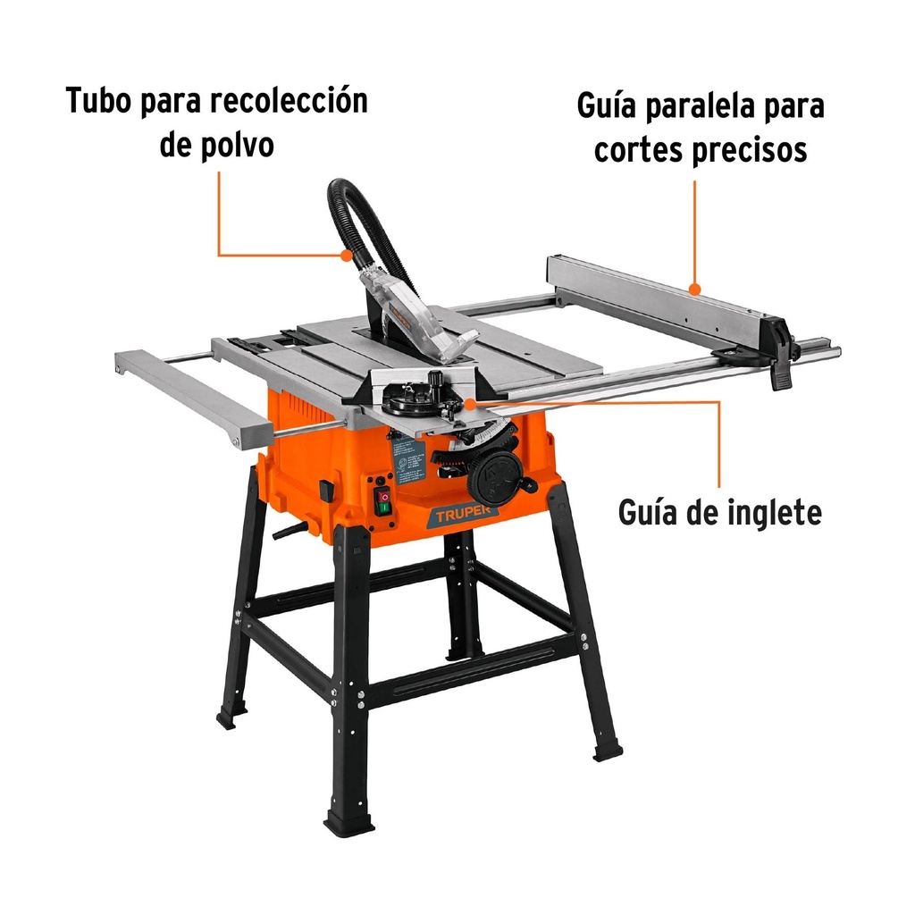 Sierra de mesa 10' de 1900 W (2-1/2 HP) con base, Truper