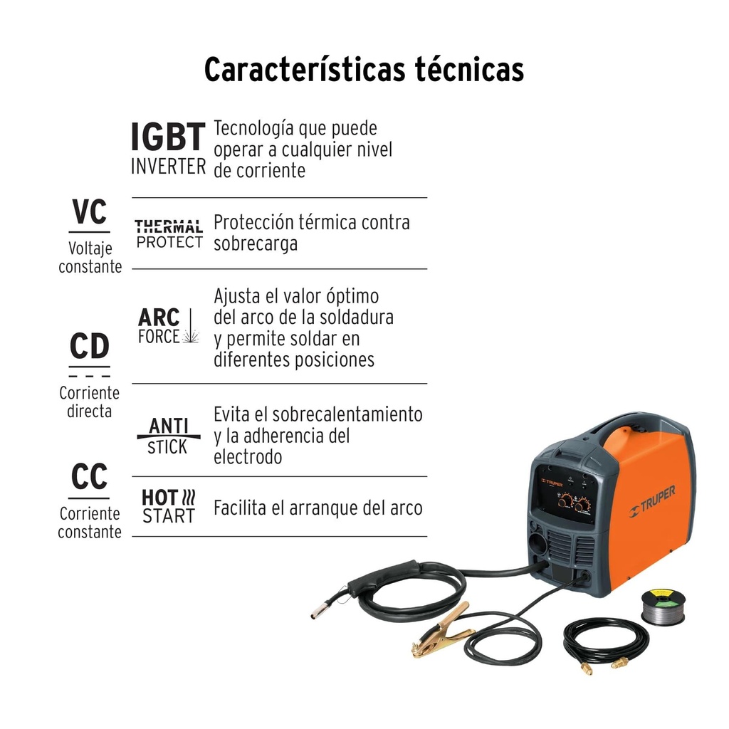 Soldadora para microalambre, 130 A, Truper