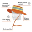 Sombrero naranja alta visibilidad con reflejante, Truper