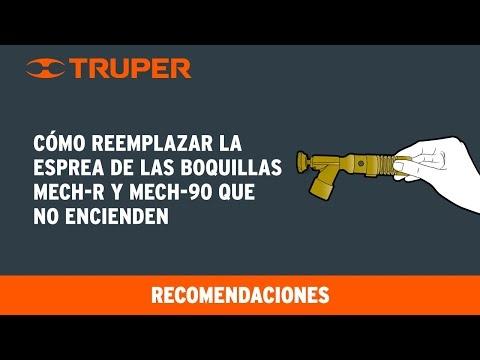 Soplete con boquilla para lata de gas con válvula roscada