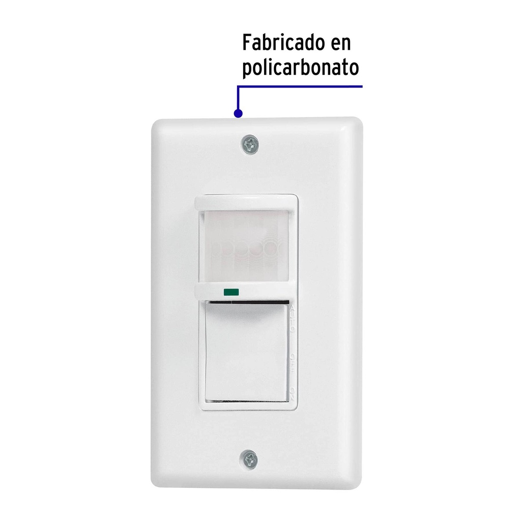 Sensor de movimiento con interruptor de pared, Volteck