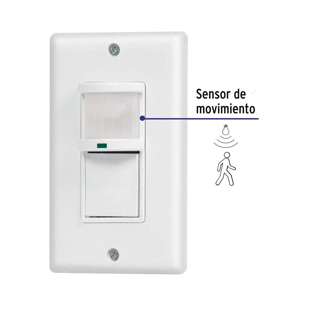 Sensor de movimiento con interruptor de pared, Volteck