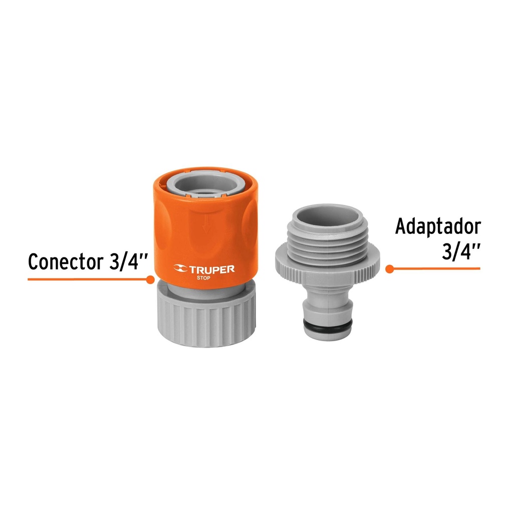 Conector 3/4' rápido de ABS manguera-acc. sistema click