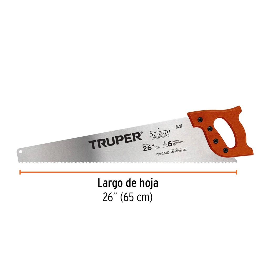 Serrucho 26' Selecto, 6 DPP, Truper