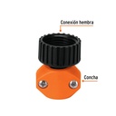 Conector 1/2' hembra de ABS para manguera, Truper