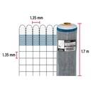 Rollo de 30 m x 1.7 m de malla mosquitera plástica gris