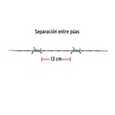 Rollo de alambre de púas de 300 m calibre 12.5, Fiero