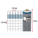 Rollo de 30 m x 1.05 m de malla mosquitera plástica gris