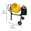 Revolvedora de cemento a gasolina 160 L, 1/2 saco, Pretul