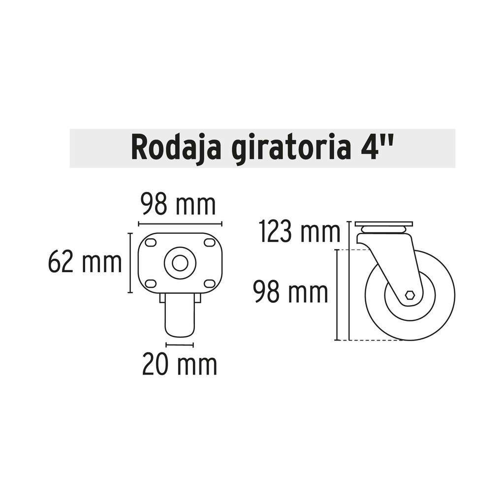 Rodaja giratoria de repuesto para DIA-385P, Fiero