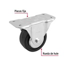 Rodaja hule 4', placa fija con balero, carga 100 kg, Fiero