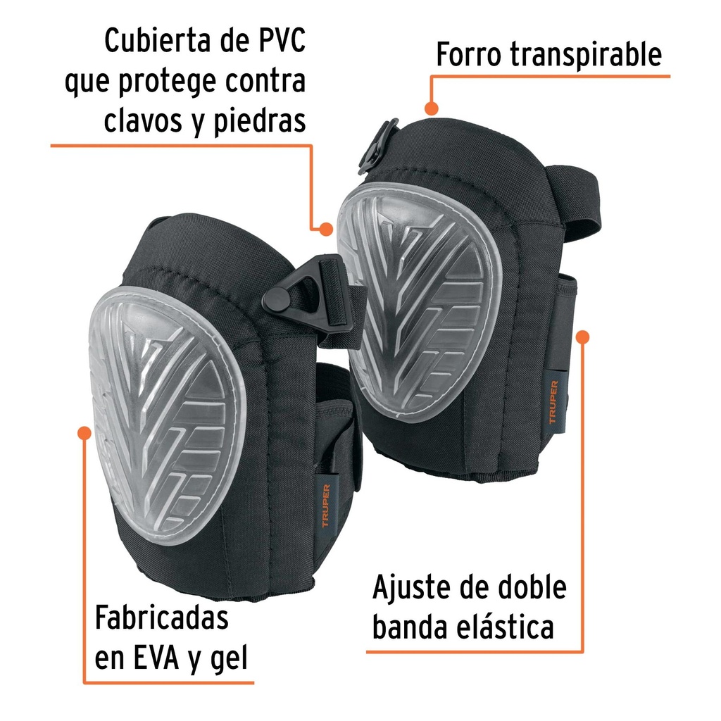 Rodilleras profesionales de PVC, Truper