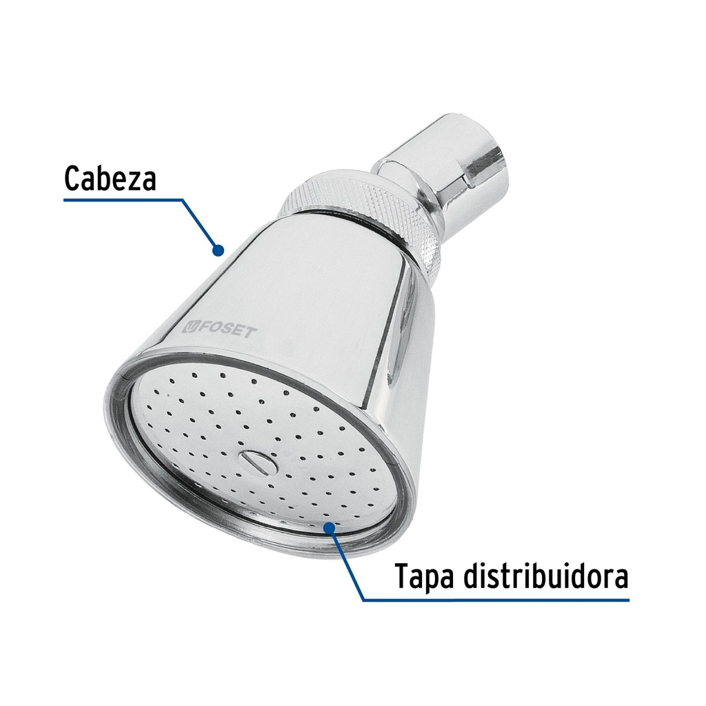 Regadera redonda 2-3/4' sin brazo, Foset Aero