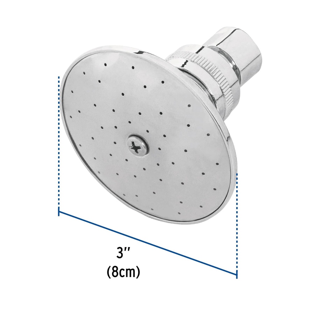 Regadera redonda metálica 3' sin brazo, Foset Aqua