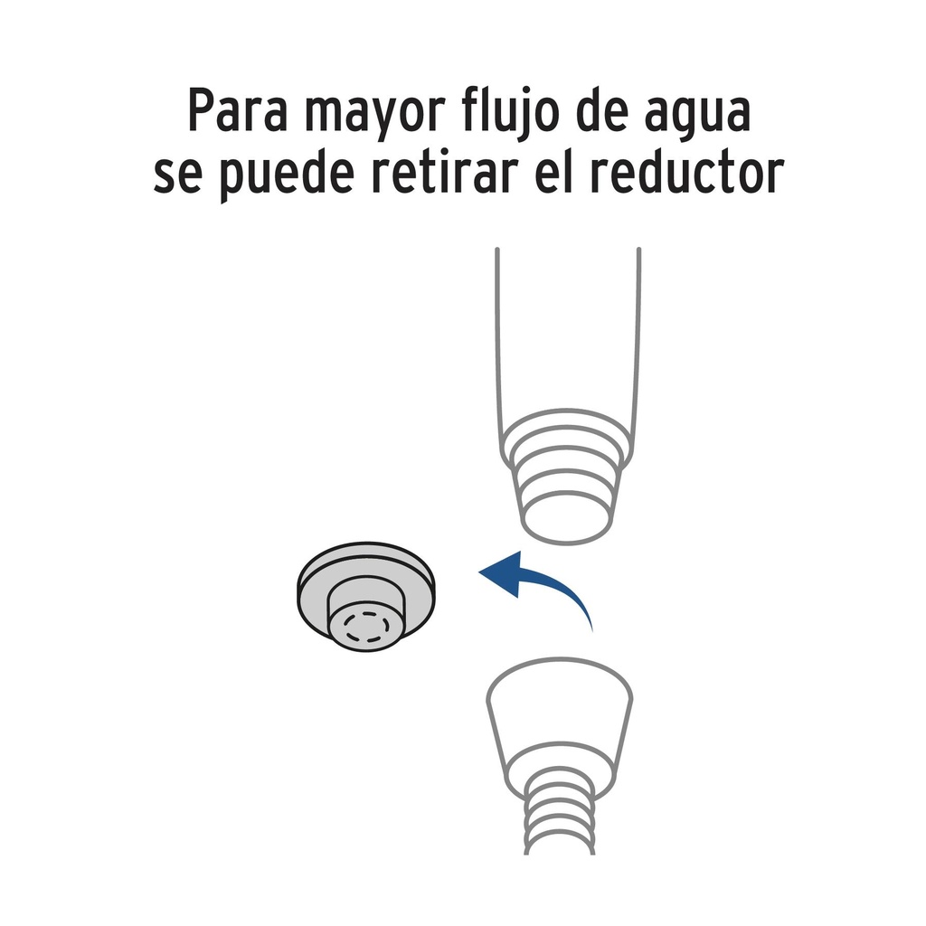 Regadera satín de teléfono 4' con soporte, Foset Element