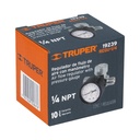 Regulador de aire con manómetro, cuerda 1/4 NPT, Truper