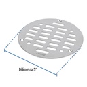 Rejilla de acero inoxidable 5', cierre con tornillos, Foset