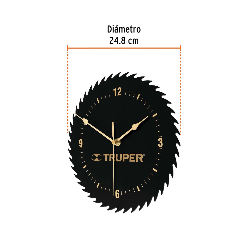 Reloj analógico de pared Truper