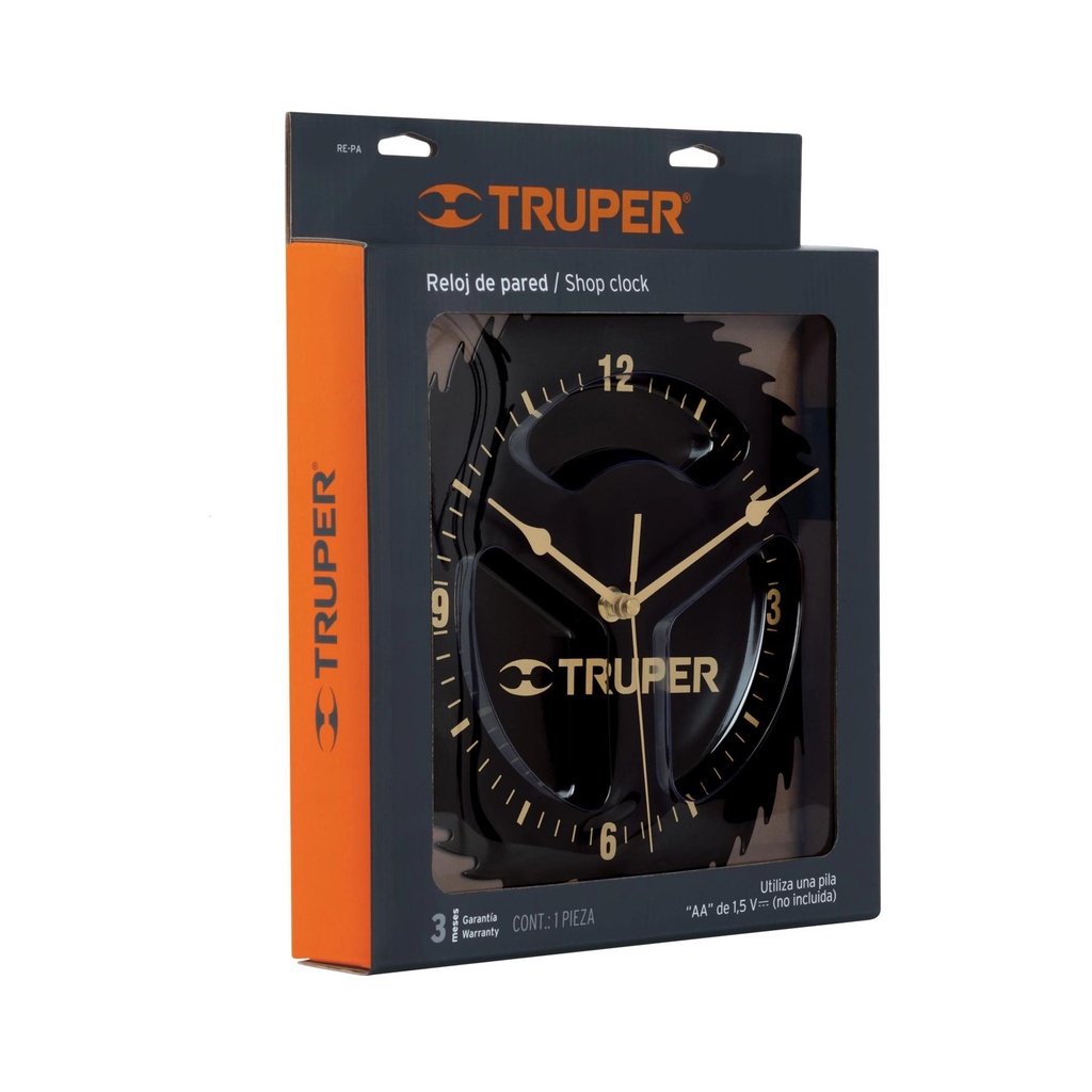 Reloj analógico de pared Truper