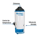 Calentador de paso 9L 2 servicios gas L.P. piezo eléct. Fose