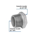 Reducción bushing acero galvanizado 1'x 3/4', Foset