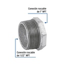 Reducción bushing acero galvanizado 1-1/2 x 1', Foset