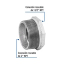 Reducción bushing acero galvanizado 2 x 1-1/2', Foset