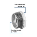 Reducción bushing acero galvanizado 2 x 1-1/4', Foset