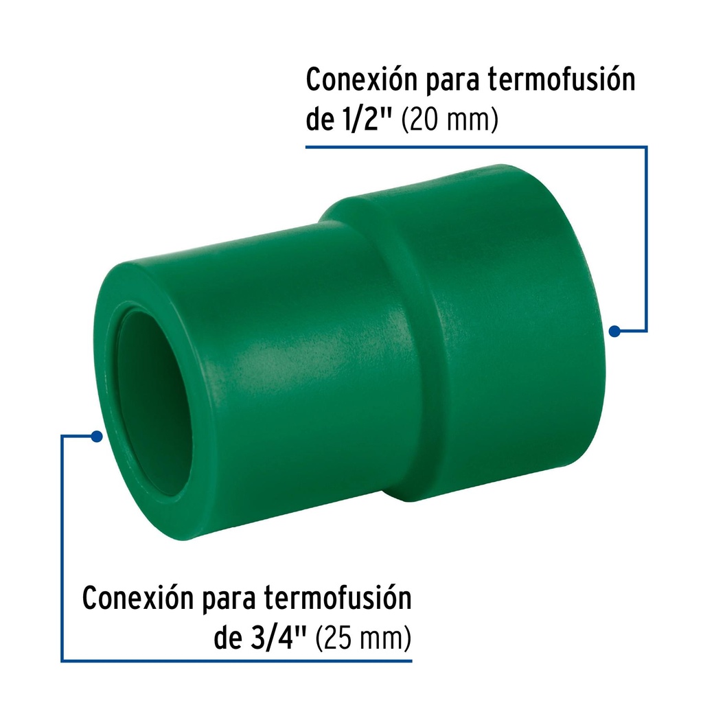 Reducción de PPR 3/4' x 1/2', Foset