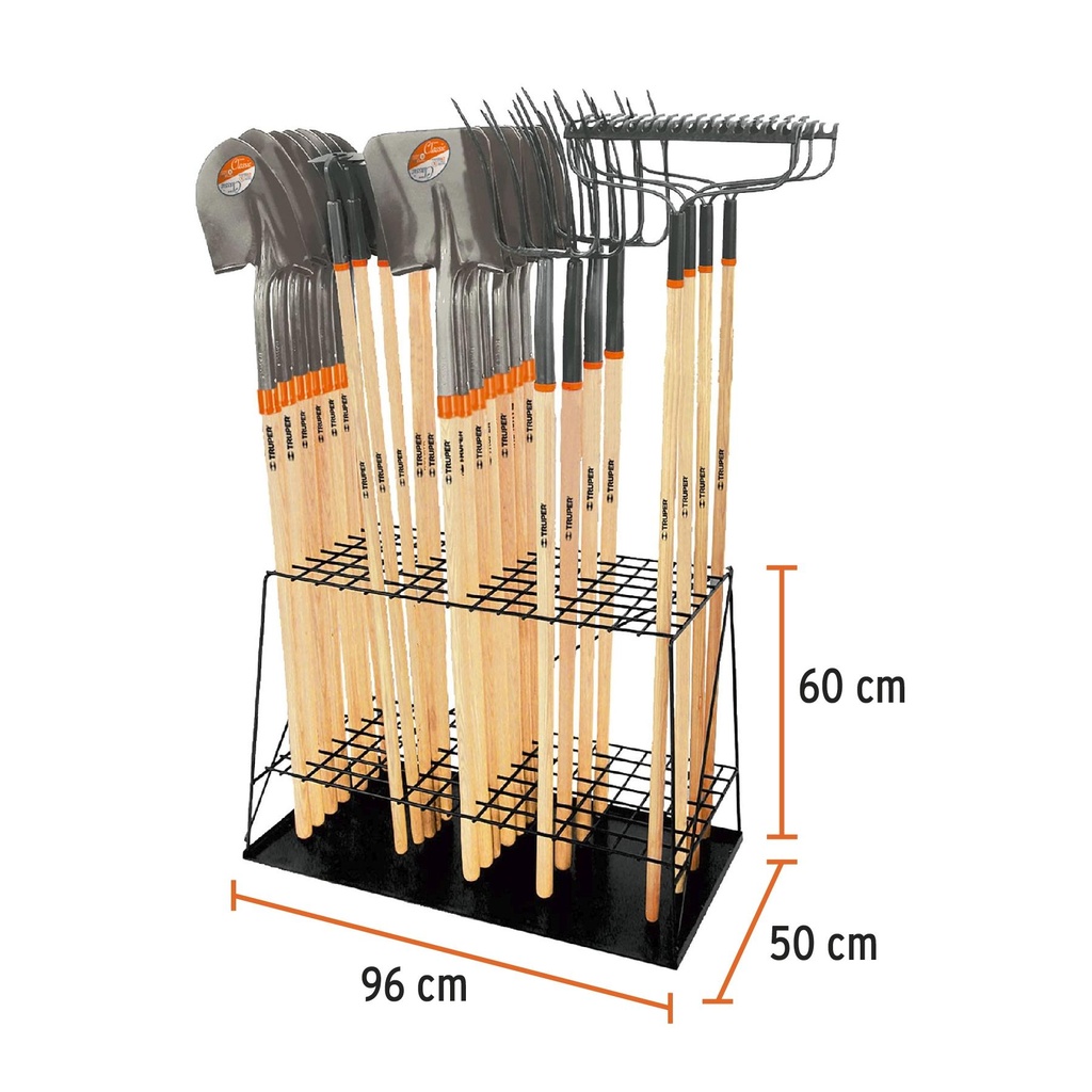 Rack de piso para herramientas de mango largo, Truper