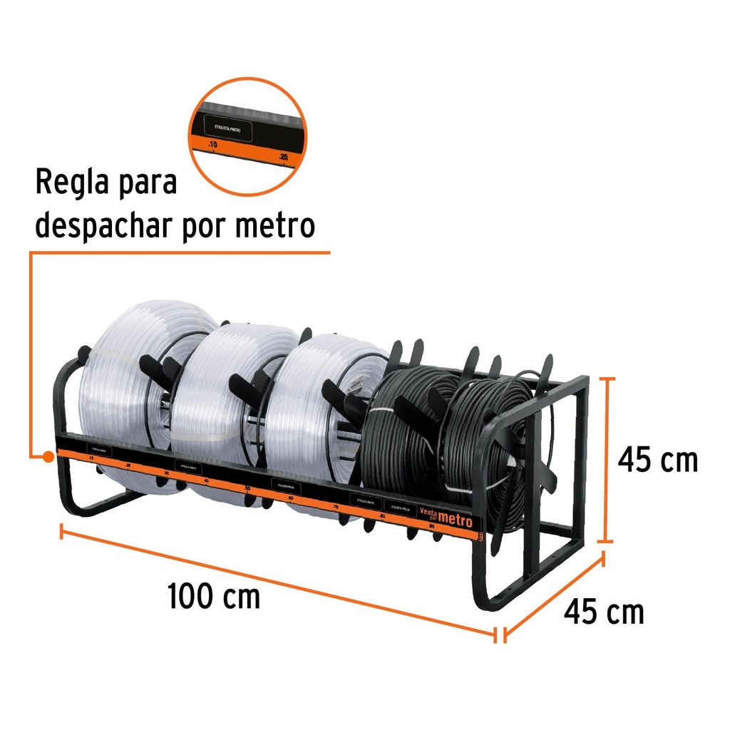 Rack para cable y manguera de nivel, Truper